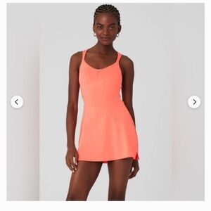 Alo yoga alosoft showcase tennis dress in coral